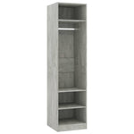 Garderobe Betonggrå 50X50X200 Cm Konstruert Tre