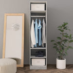 Garderobe Betonggrå 50X50X200 Cm Konstruert Tre