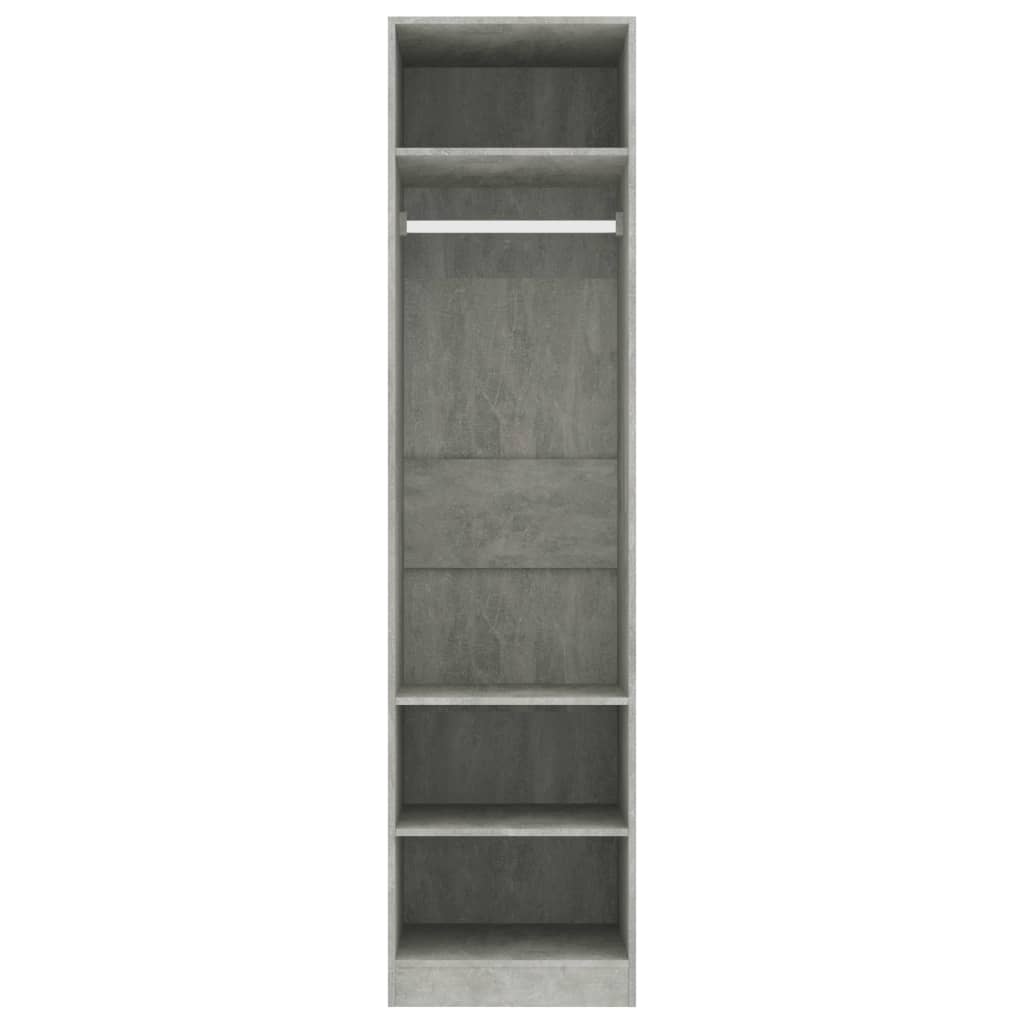 Garderobe Betonggrå 50X50X200 Cm Konstruert Tre