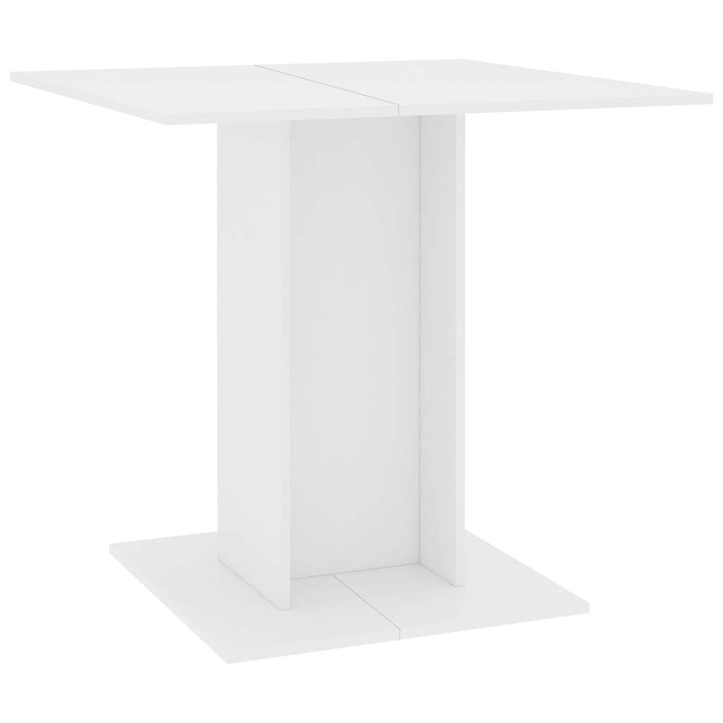 Spisebord Hvit 80X80X75 Cm Konstruert Tre