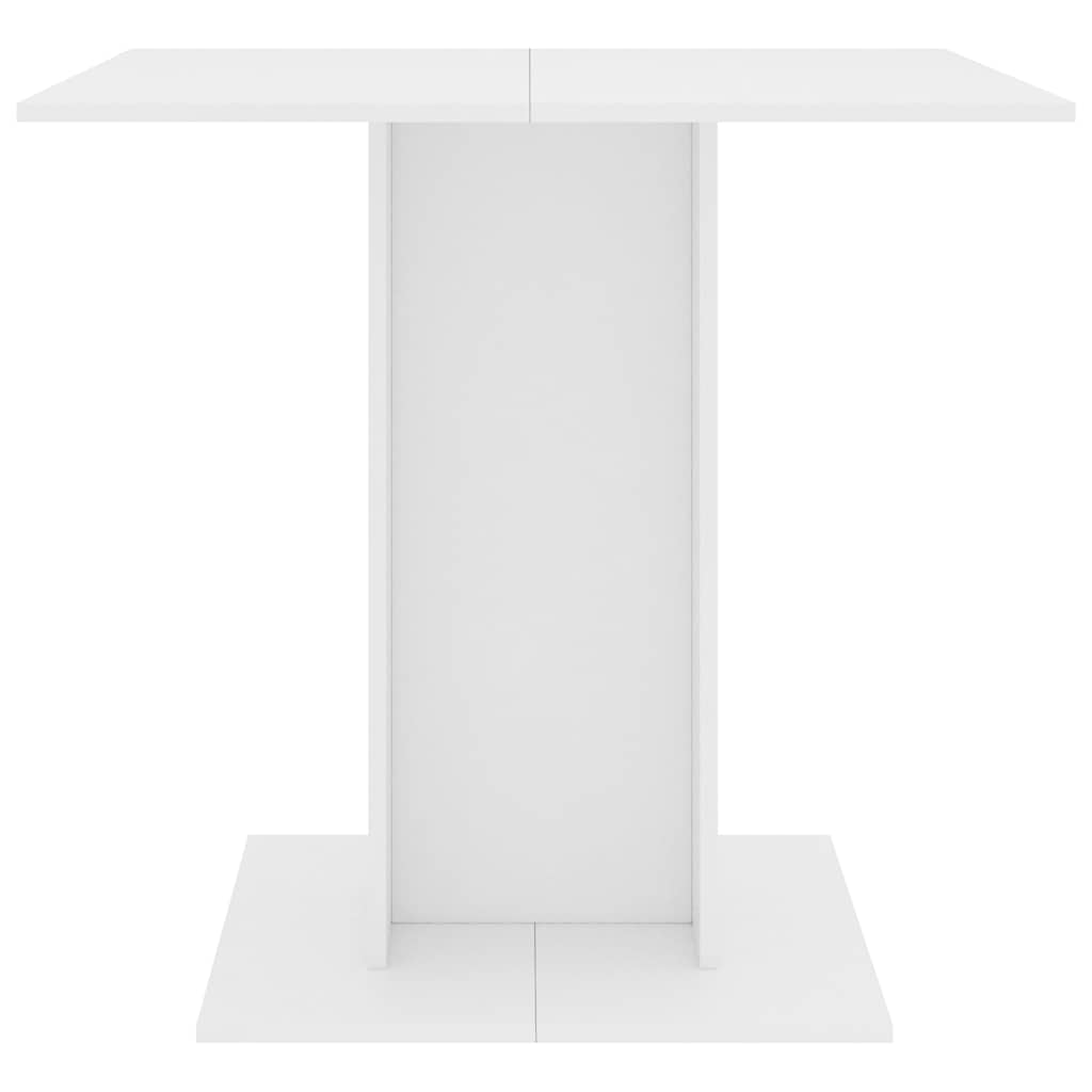 Spisebord Hvit 80X80X75 Cm Konstruert Tre