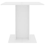 Spisebord Hvit 80X80X75 Cm Konstruert Tre