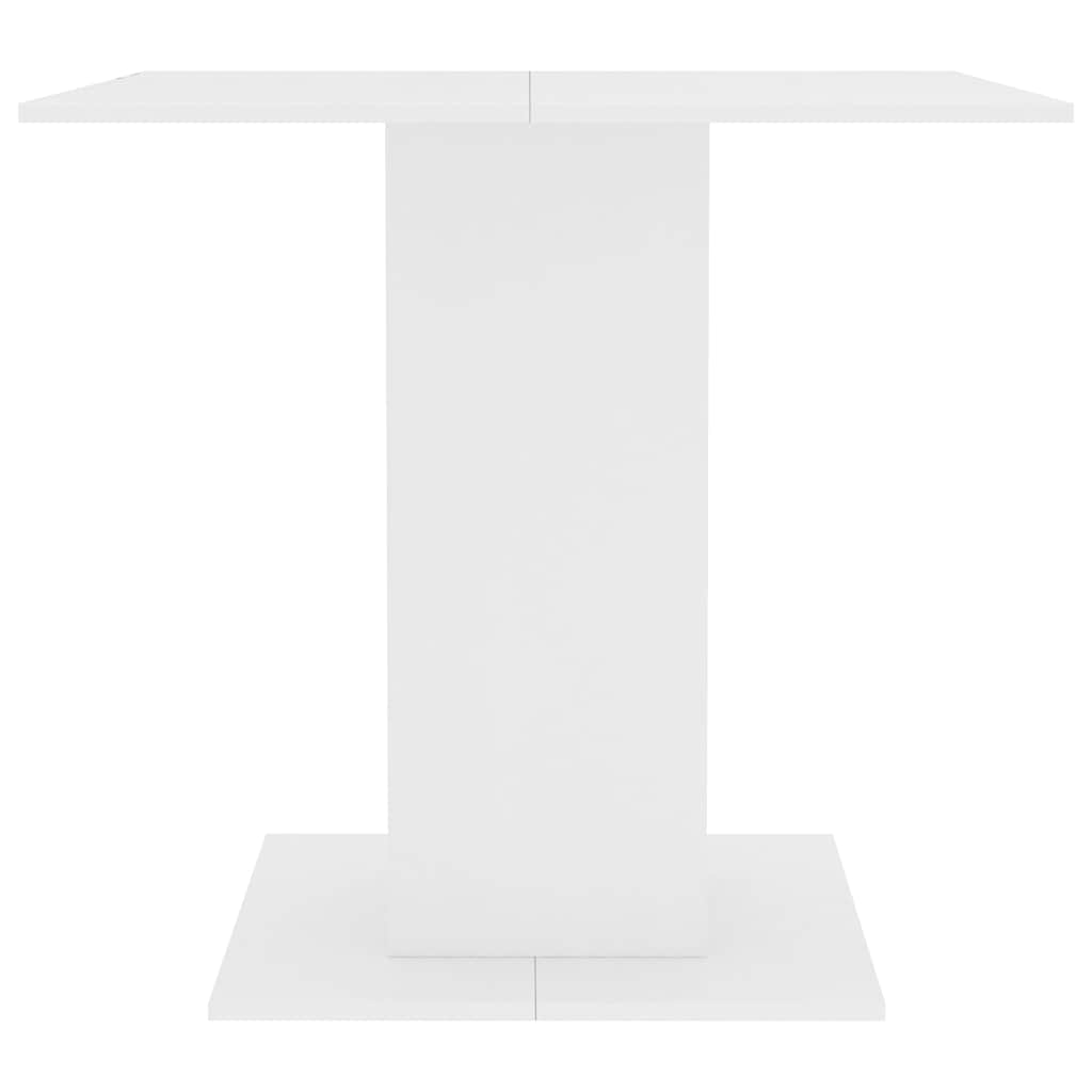 Spisebord Hvit 80X80X75 Cm Konstruert Tre