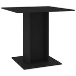 Spisebord Svart 80X80X75 Cm Konstruert Tre