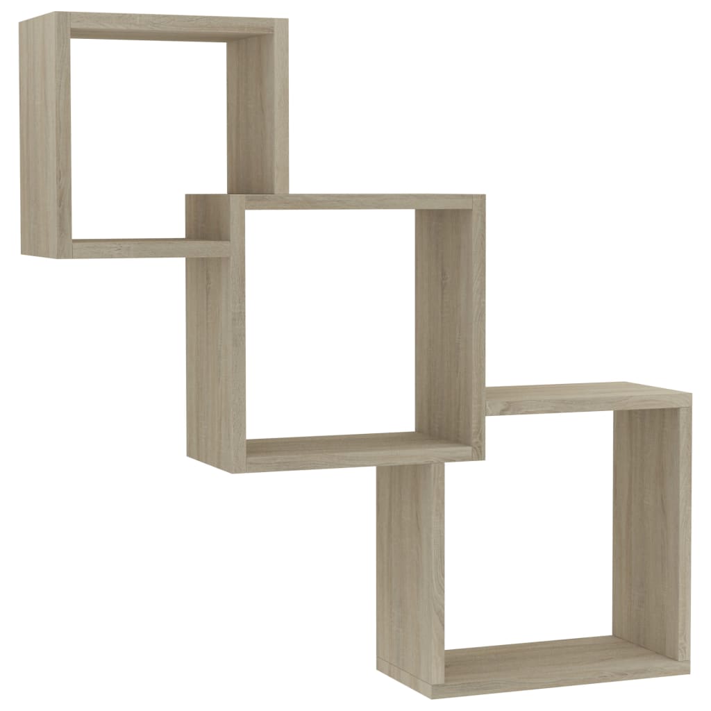 Vegghyller Kubeformet Sonoma Eik 68X15X68 Cm Sponplate