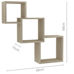 Vegghyller Kubeformet Sonoma Eik 68X15X68 Cm Sponplate
