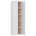 Kontorskap Hvit 60X32X190 Cm Konstruert Tre