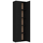 Kontorskap Svart 60X32X190 Cm Konstruert Tre