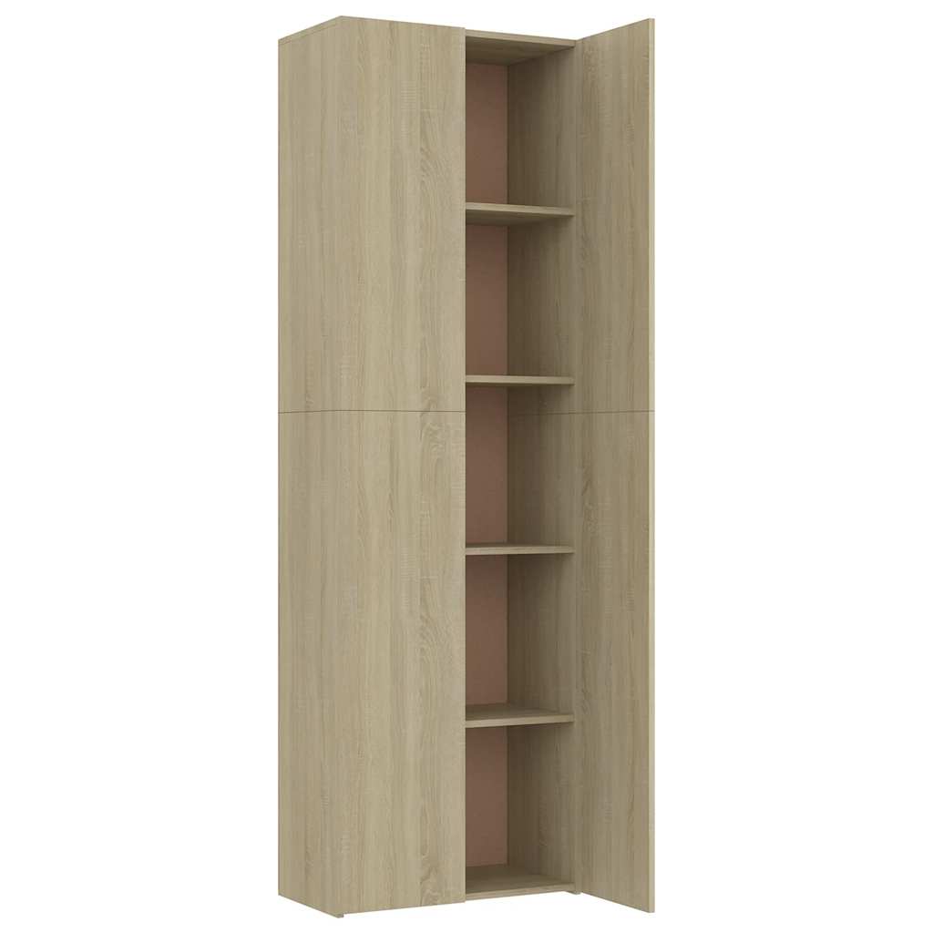 Kontorskap Sonoma Eik 60X32X190 Cm Konstruert Tre