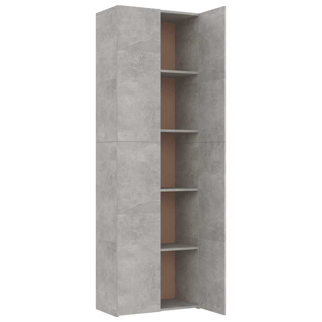 Kontorskap Betonggrå 60X32X190 Cm Konstruert Tre