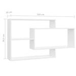 Vegghyller Hvit 104X20X58,5 Cm Konstruert Tre
