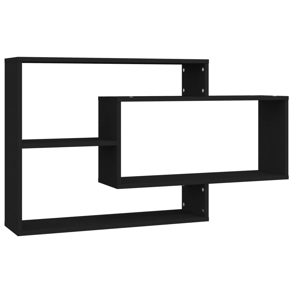 Vegghyller Svart 104X20X58,5 Cm Konstruert Tre