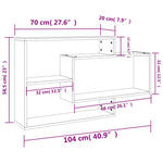 Vegghyller Sonoma Eik 104X20X58,5 Cm Konstruert Tre