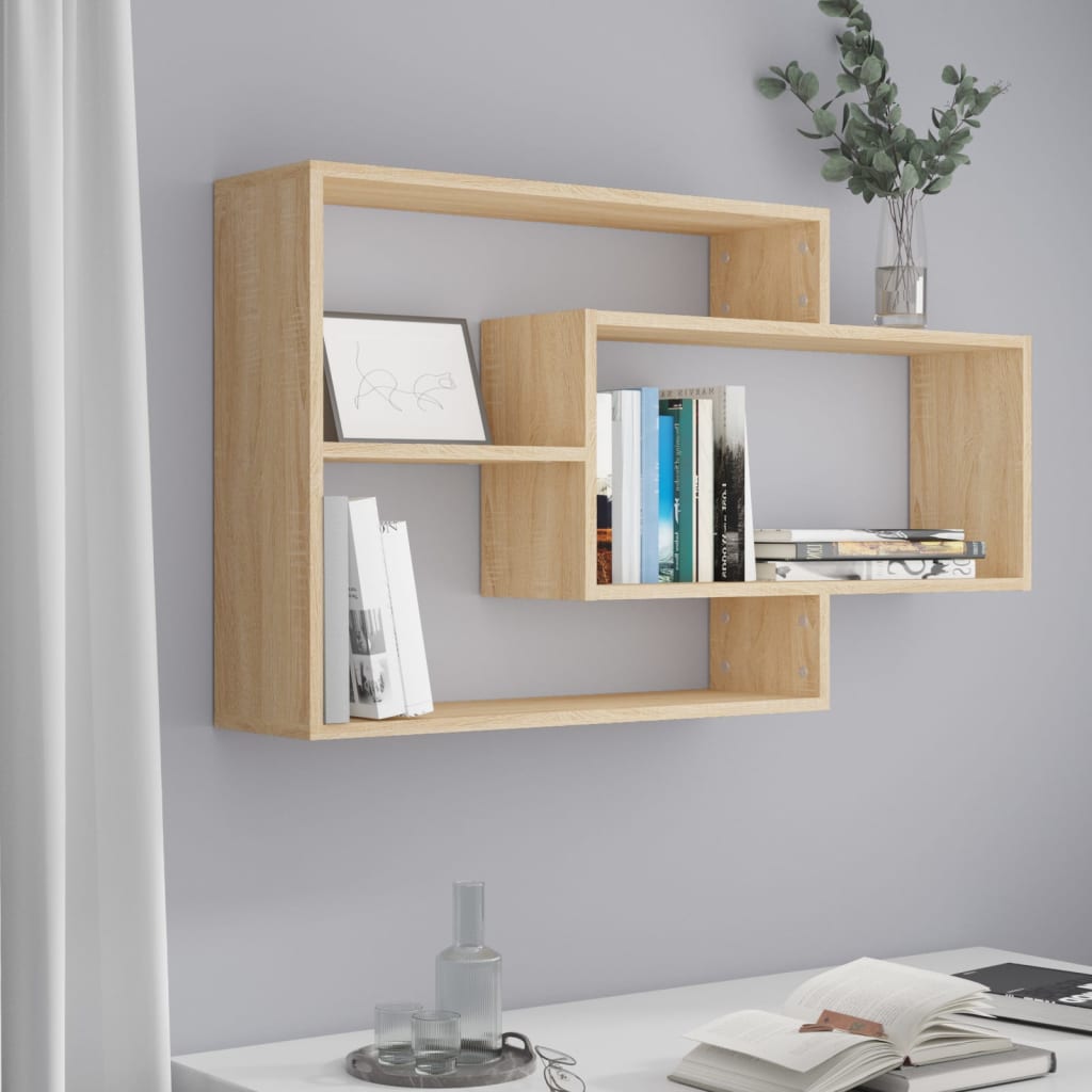 Vegghyller Sonoma Eik 104X20X58,5 Cm Konstruert Tre