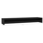 Skjermfeste Svart 100X24X13 Cm Konstruert Tre