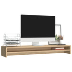 Skjermstativ Sonoma Eik 100X24X13 Cm Konstruert Tre