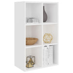Bokhylle/Skjenk Hvit 66X30X98 Cm Konstruert Tre