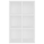 Bokhylle/Skjenk Hvit 66X30X98 Cm Konstruert Tre