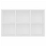 Bokhylle/Skjenk Hvit 66X30X98 Cm Konstruert Tre