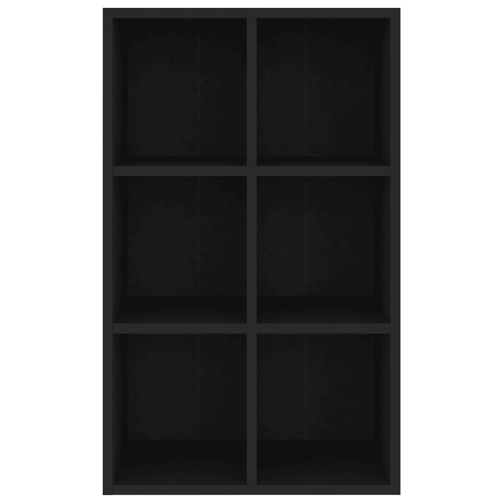 Bokhylle/Skjenk Svart 66X30X98 Cm Sponplate