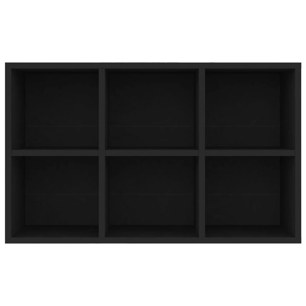 Bokhylle/Skjenk Svart 66X30X98 Cm Sponplate