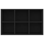 Bokhylle/Skjenk Svart 66X30X98 Cm Sponplate
