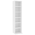 Cd-Skap Hvit 21X20X88 Cm Konstruert Tre