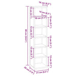 Cd-Skap Svart 21X20X88 Cm Konstruert Tre