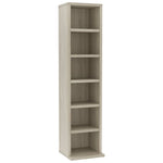 Cd-Skap Sonoma Eik 21X20X88 Cm Konstruert Tre