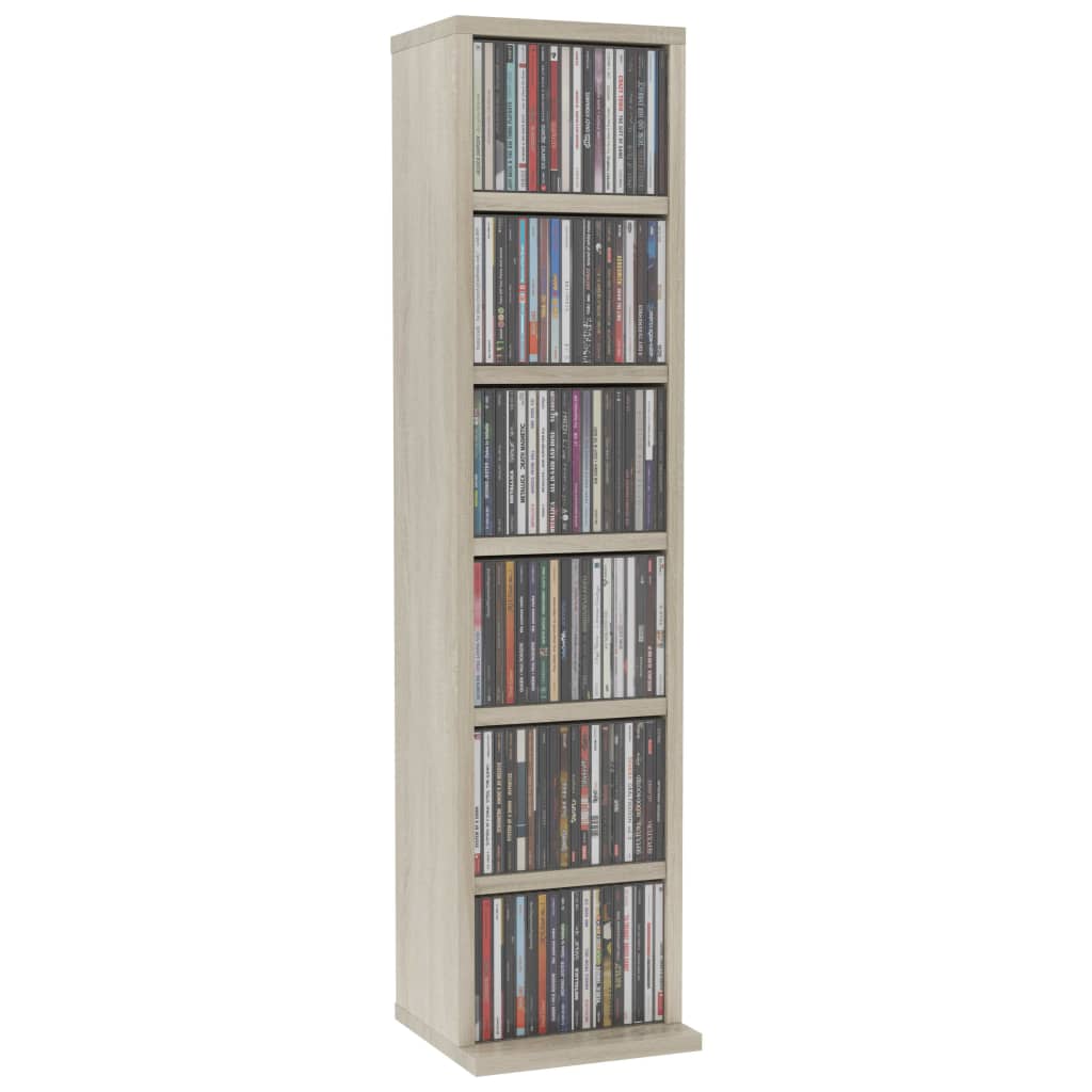 Cd-Skap Sonoma Eik 21X20X88 Cm Konstruert Tre
