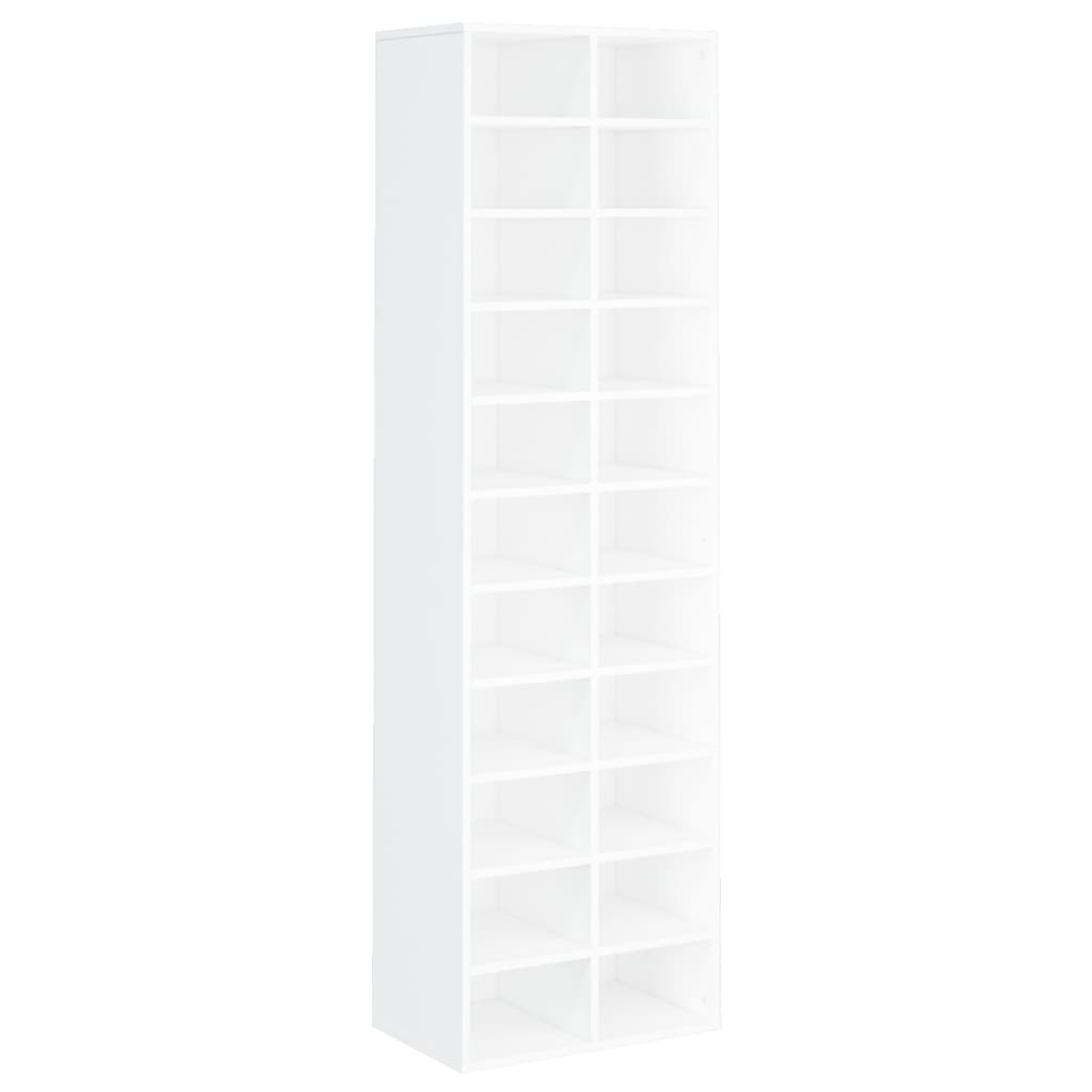 Skoskap Hvit 54X34X183 Cm Sponplate