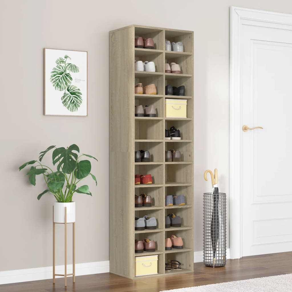 Skoskap Sonoma Eik 54X34X183 Cm Sponplate