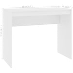 Skrivebord Hvit 90X40X72 Cm Konstruert Tre