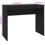 Skrivebord Svart 90X40X72 Cm Konstruert Tre