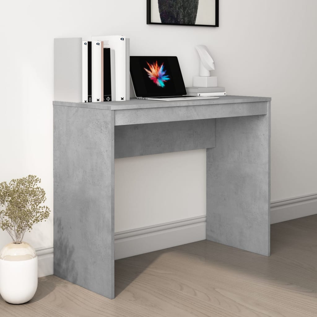 Skrivebord Betonggrå 90X40X72 Cm Konstruert Tre