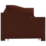 Sovesofa Uttrekkbar Ramme Mørkebrun Furu 90X200 Cm