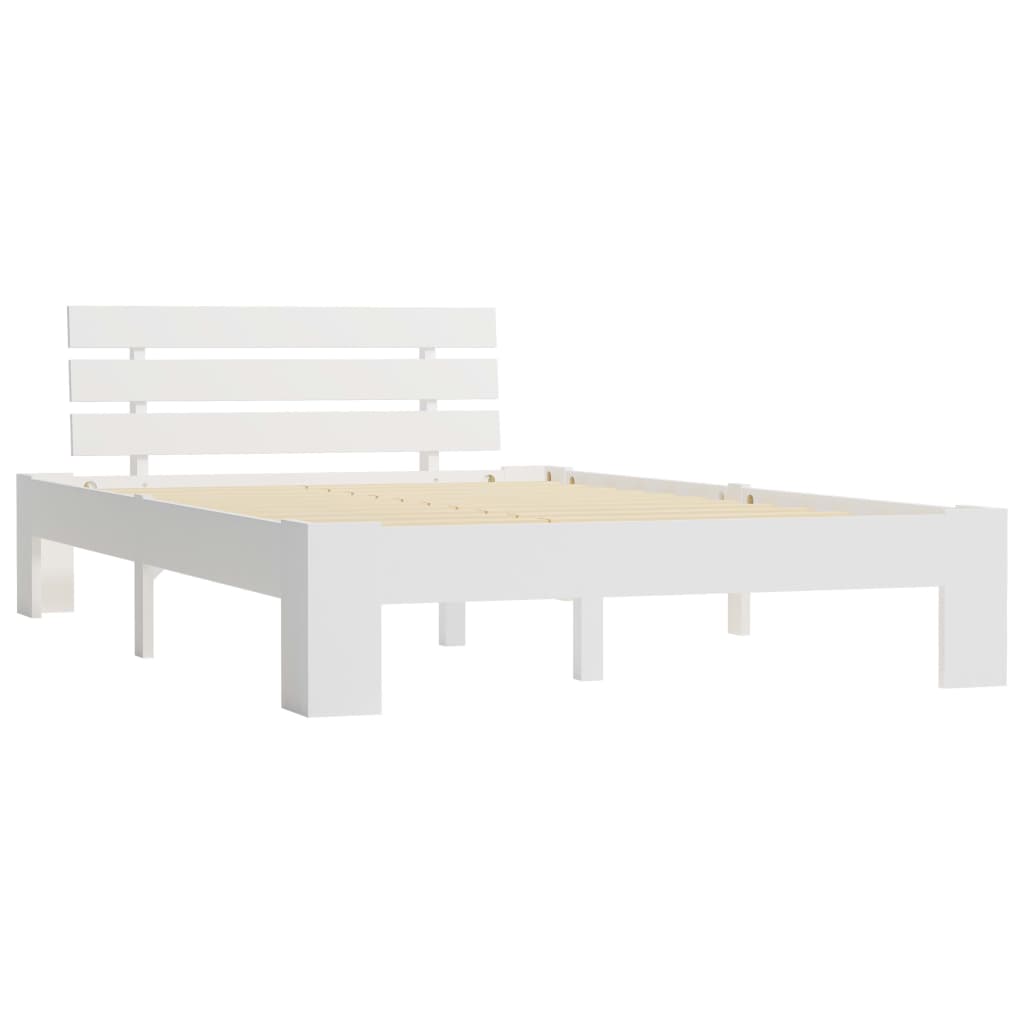 Sengeramme Med Hodegavl Hvit 140X200 Cm Heltre Furu