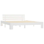 Sengeramme Med Hodegavl Hvit 160X200 Cm Heltre Furu