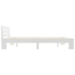 Sengeramme Med Hodegavl Hvit 160X200 Cm Heltre Furu