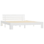 Sengeramme Med Hodegavl Hvit 180X200 Cm Heltre Furu