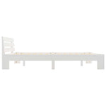 Sengeramme Med Hodegavl Hvit 180X200 Cm Heltre Furu