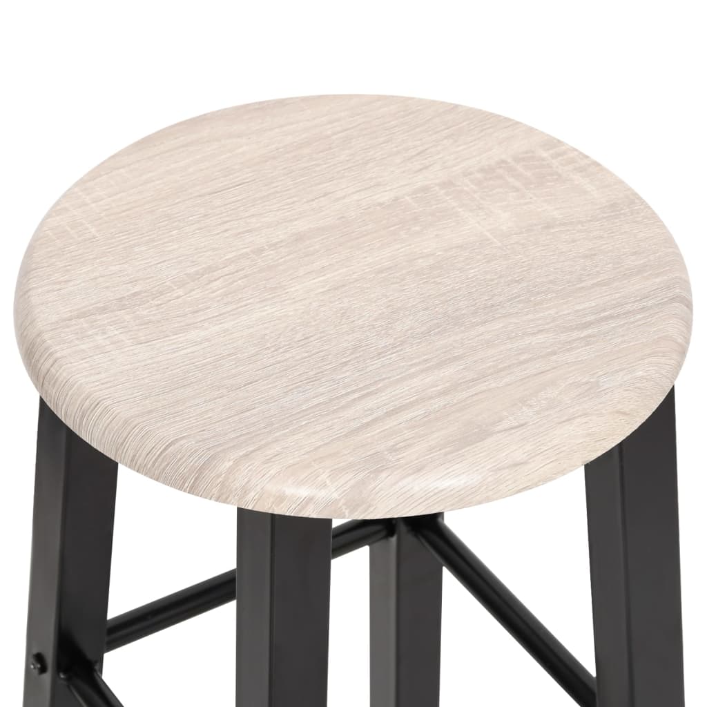 Barstoler 2 Stk Svart Mdf