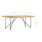 Spisebord 180X90X76 Cm Heltre Mango