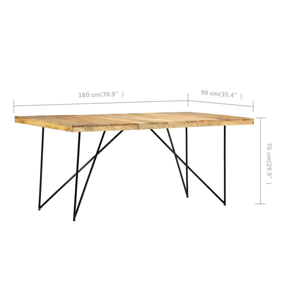 Spisebord 180X90X76 Cm Heltre Mango