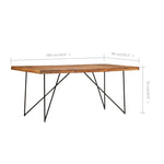 Spisebord 180X90X76 Cm Heltre Akasie