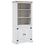 Vitrine Meksikansk Corona-Stil Furu Hvit 80X40X170 Cm