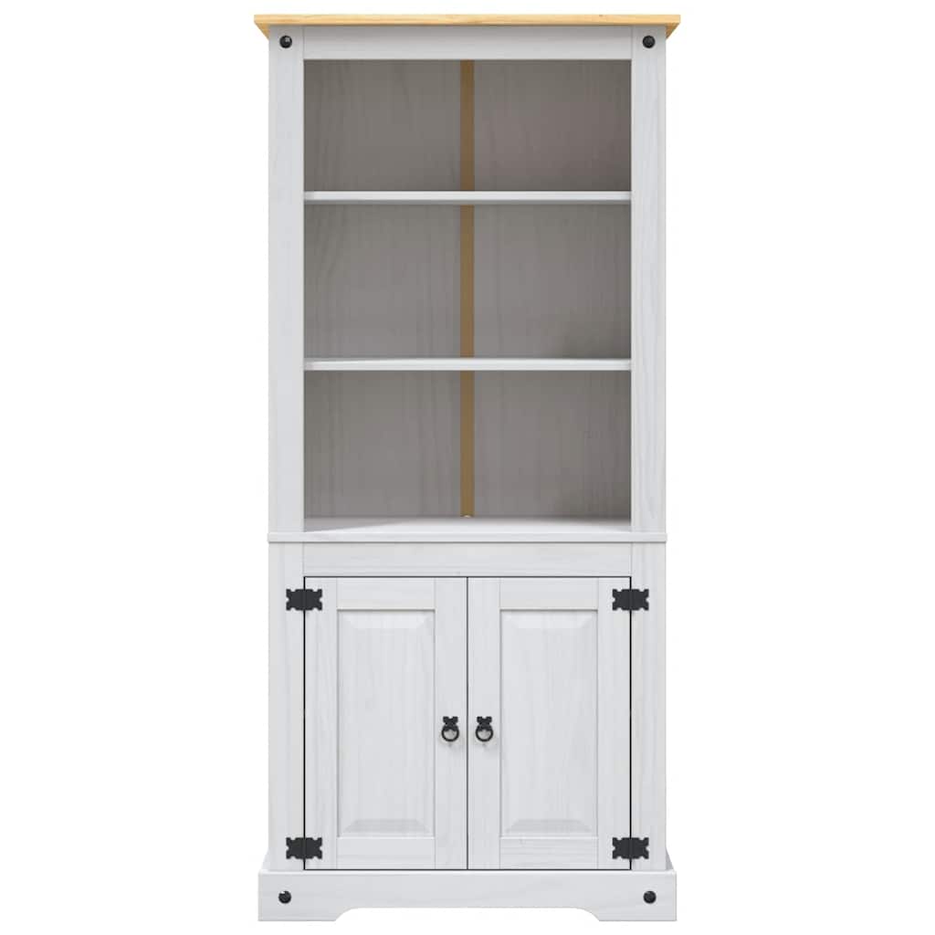 Vitrine Meksikansk Corona-Stil Furu Hvit 80X40X170 Cm