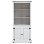 Vitrine Meksikansk Corona-Stil Furu Hvit 80X40X170 Cm