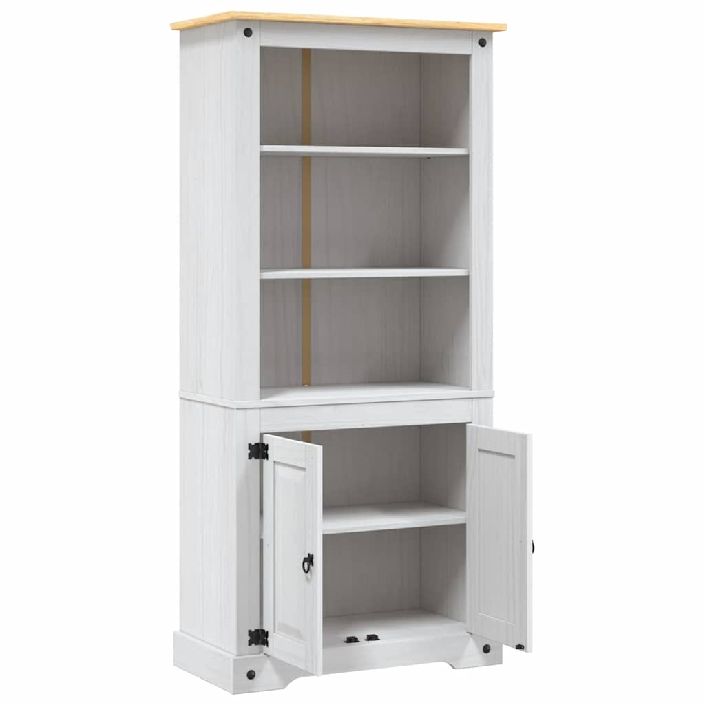 Vitrine Meksikansk Corona-Stil Furu Hvit 80X40X170 Cm