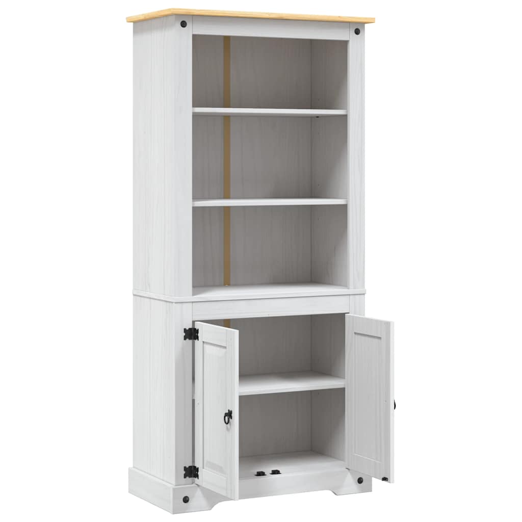 Vitrine Meksikansk Corona-Stil Furu Hvit 80X40X170 Cm